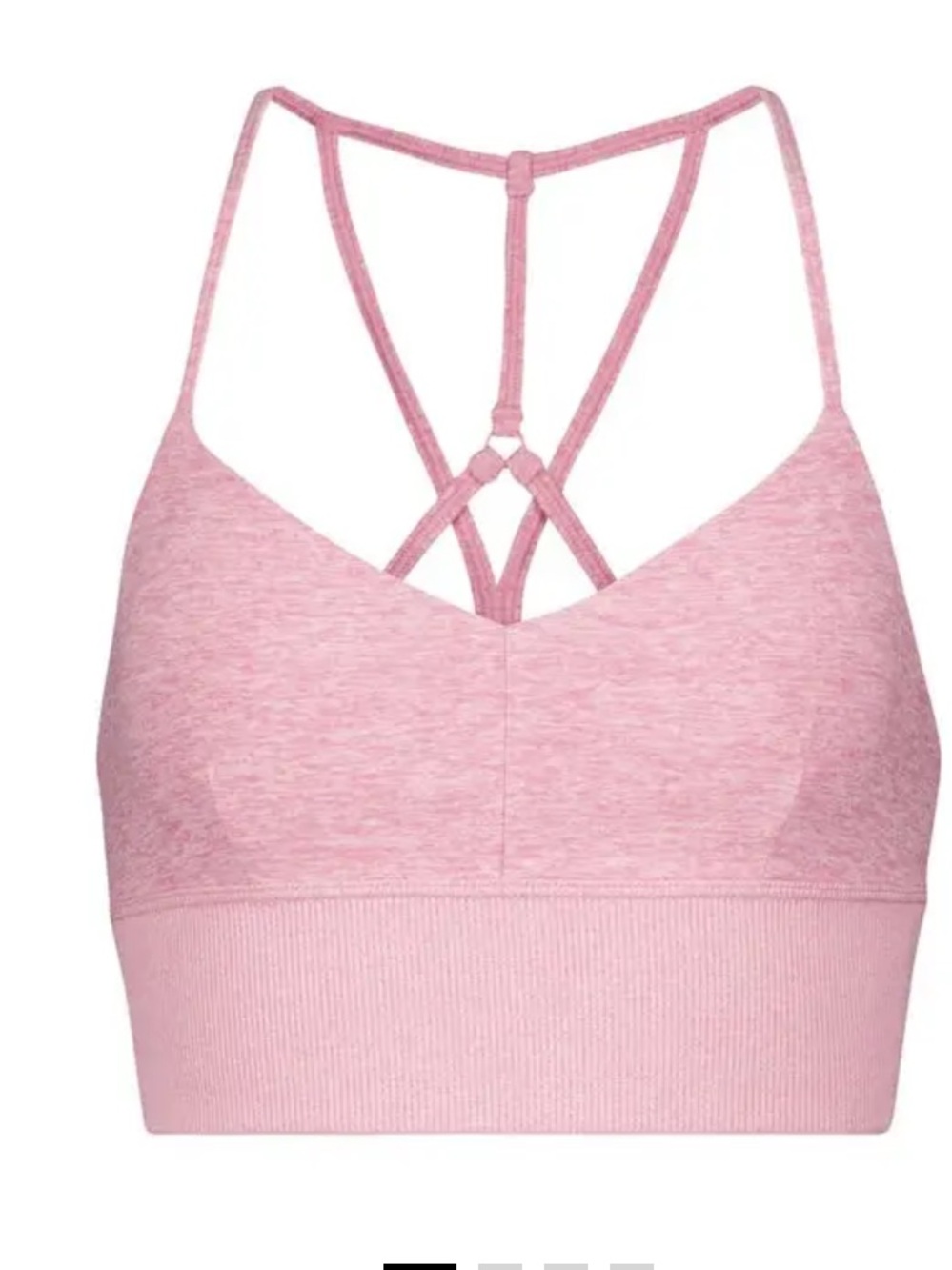 ALO Yoga Pink Strappy Cross-Back Sports Bra - Picture 2 of 4